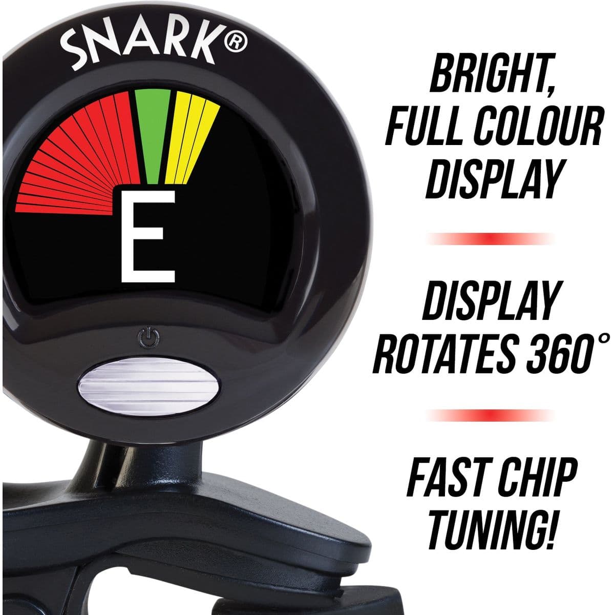 Guitar Bass And Violin Clip On Tuner - Black — Snark Tuner