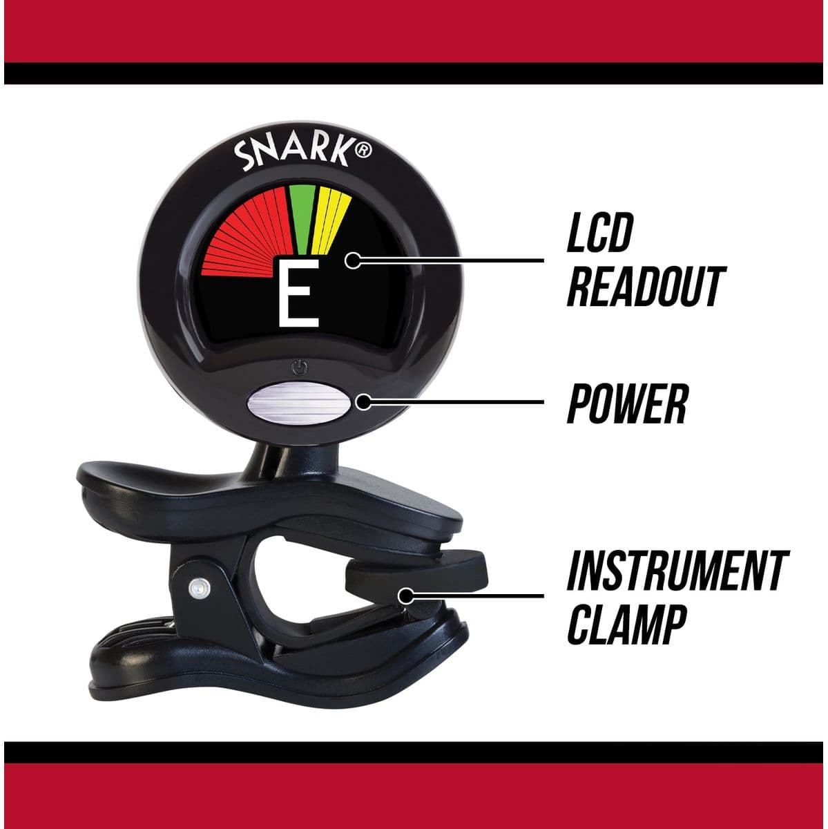 Guitar Bass And Violin Clip On Tuner - Black — Snark Tuner