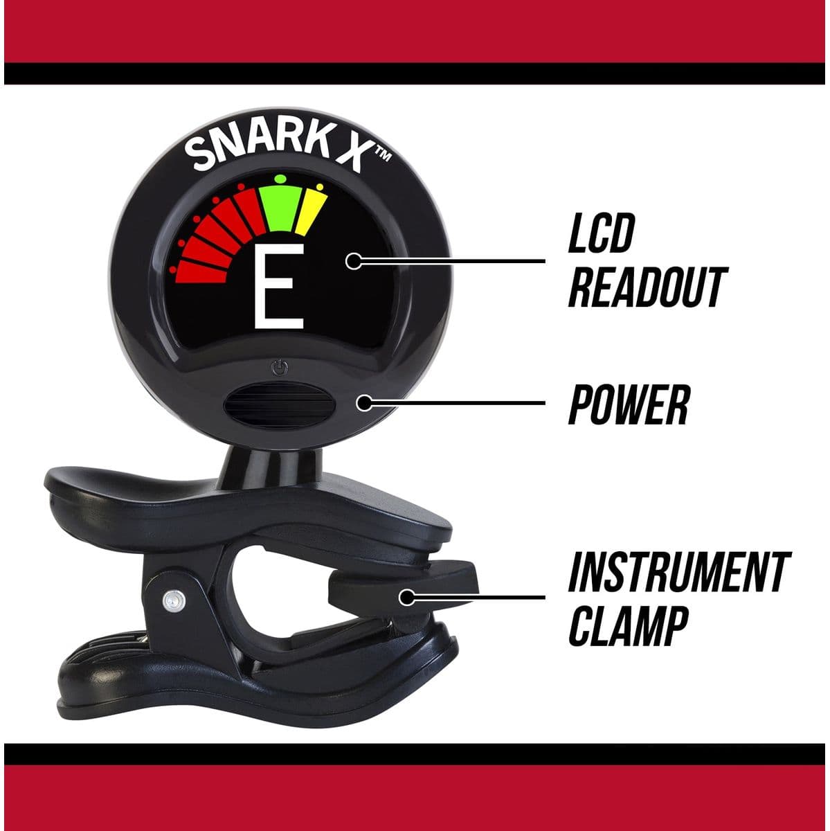 X - Clip On Guitar Bass & Violin Tuner — Snark Tuner