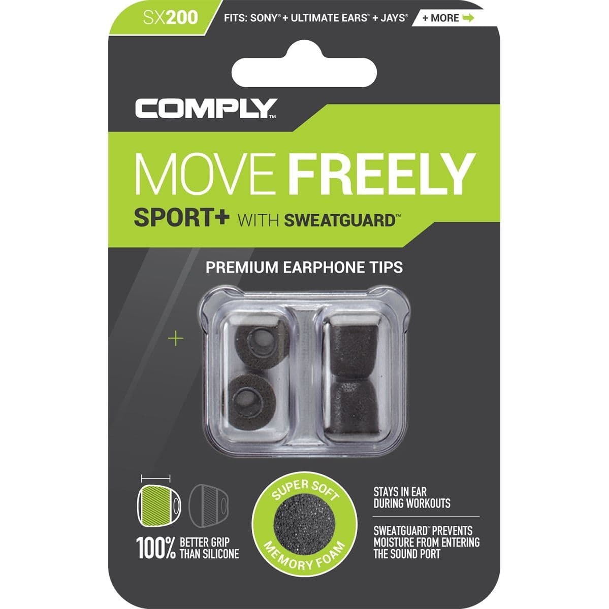 SX-200 Earphone Tips Black S — Comply