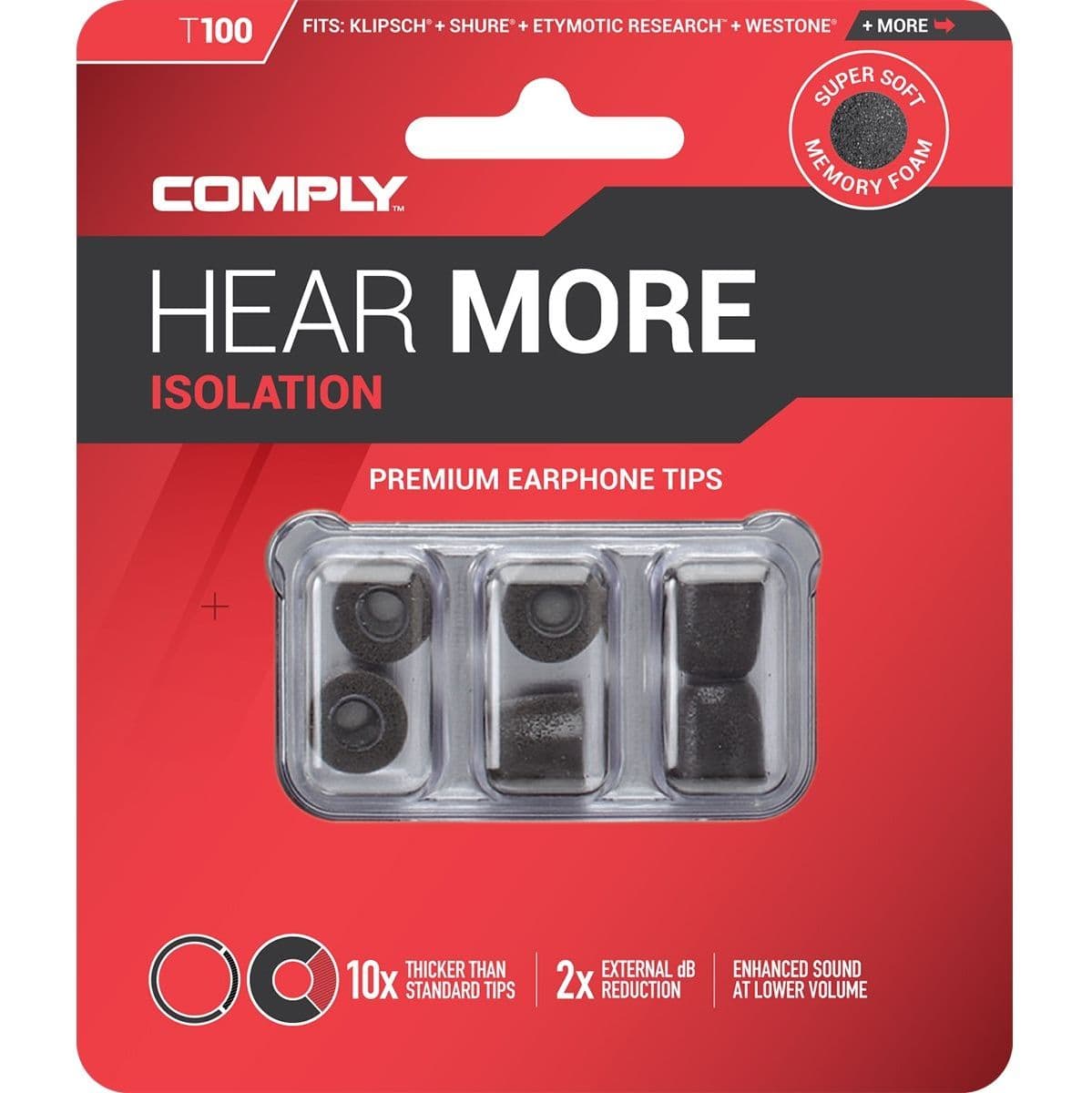 T-100 Earphone Tips Blue S — Comply