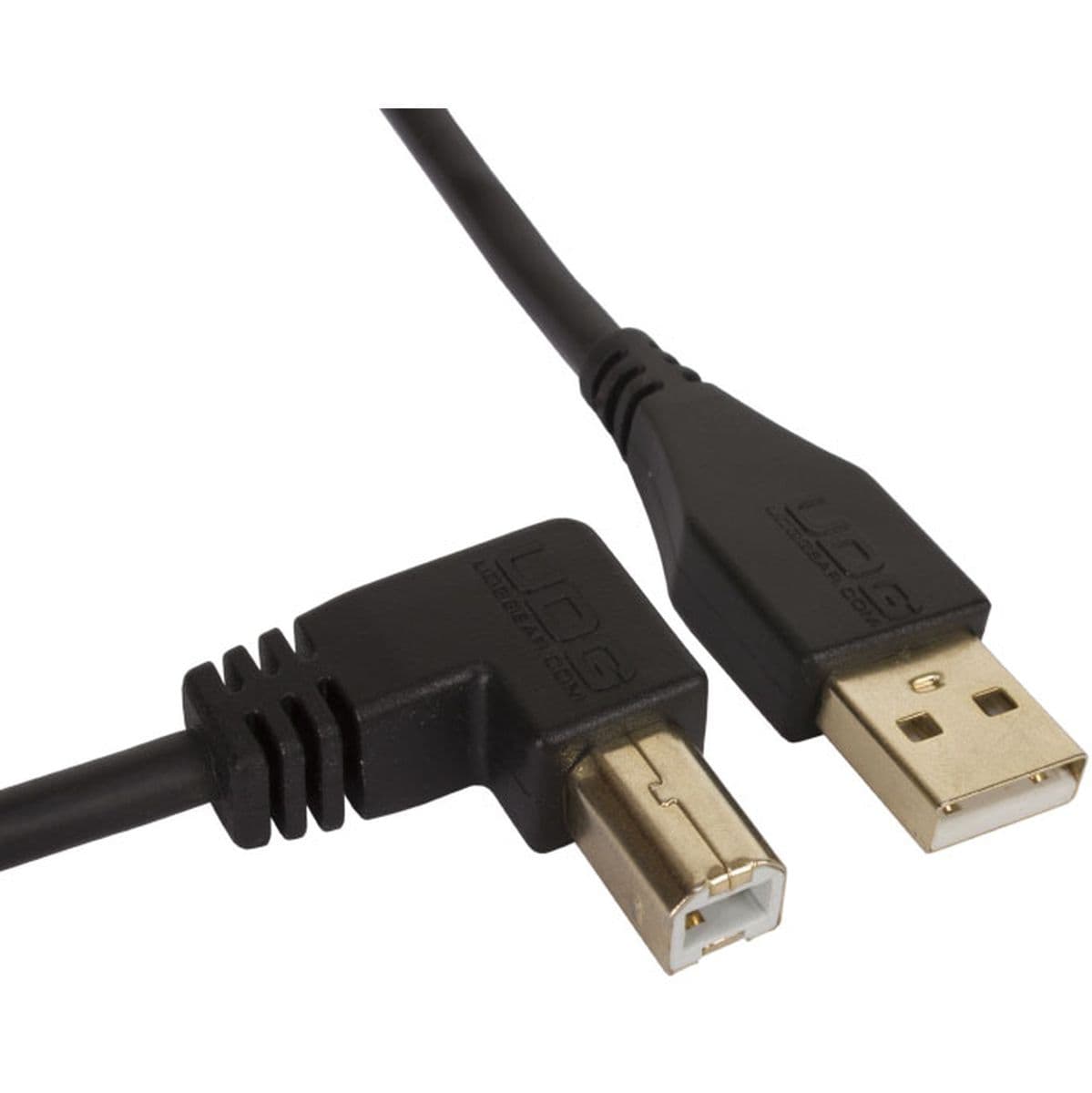 Ultimate Audio Cable USB 2.0 A-B Black Angled 2m — UDG