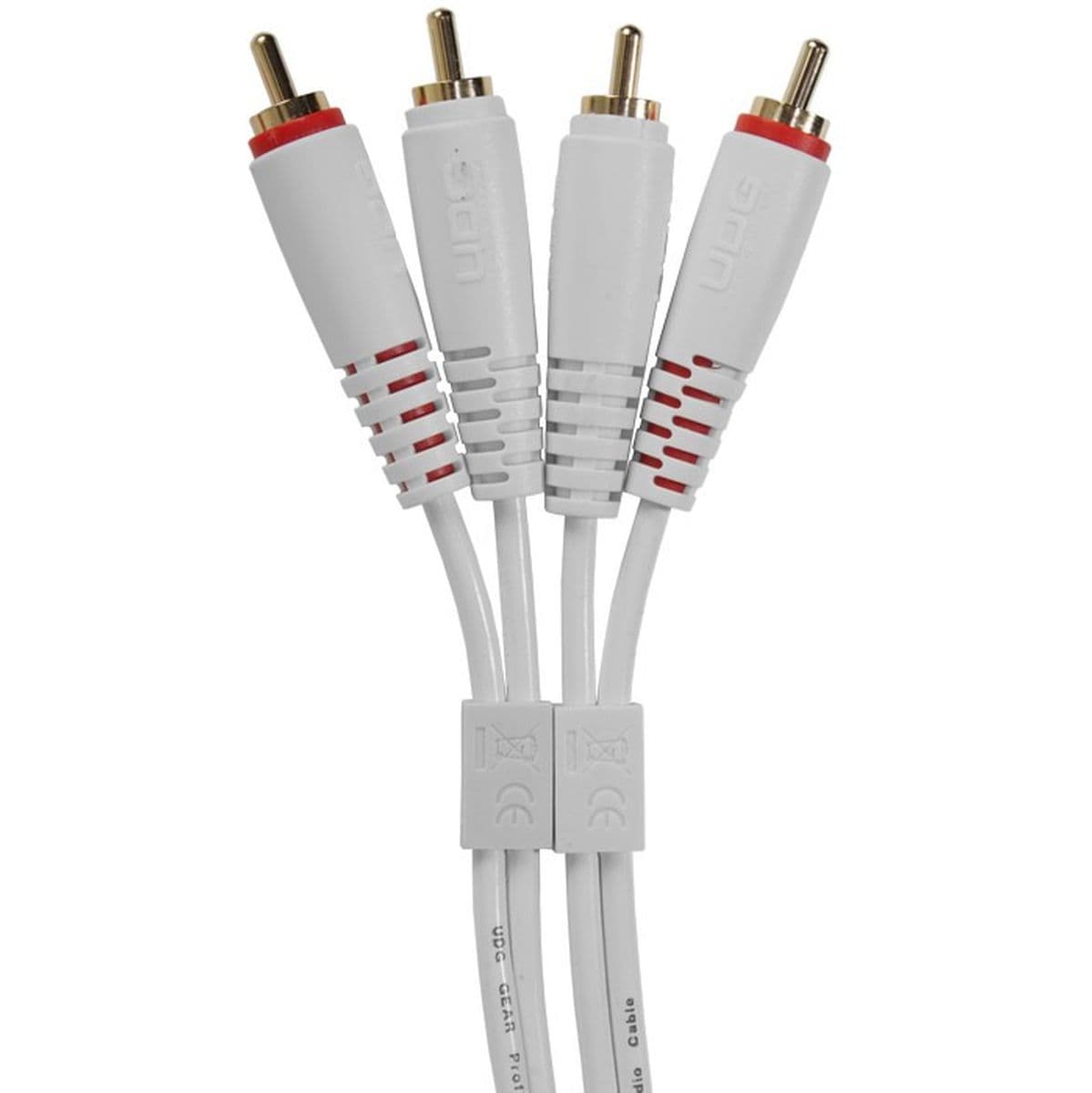 Ultimate Audio Cable Set RCA - RCA White Straight 1.5m — UDG