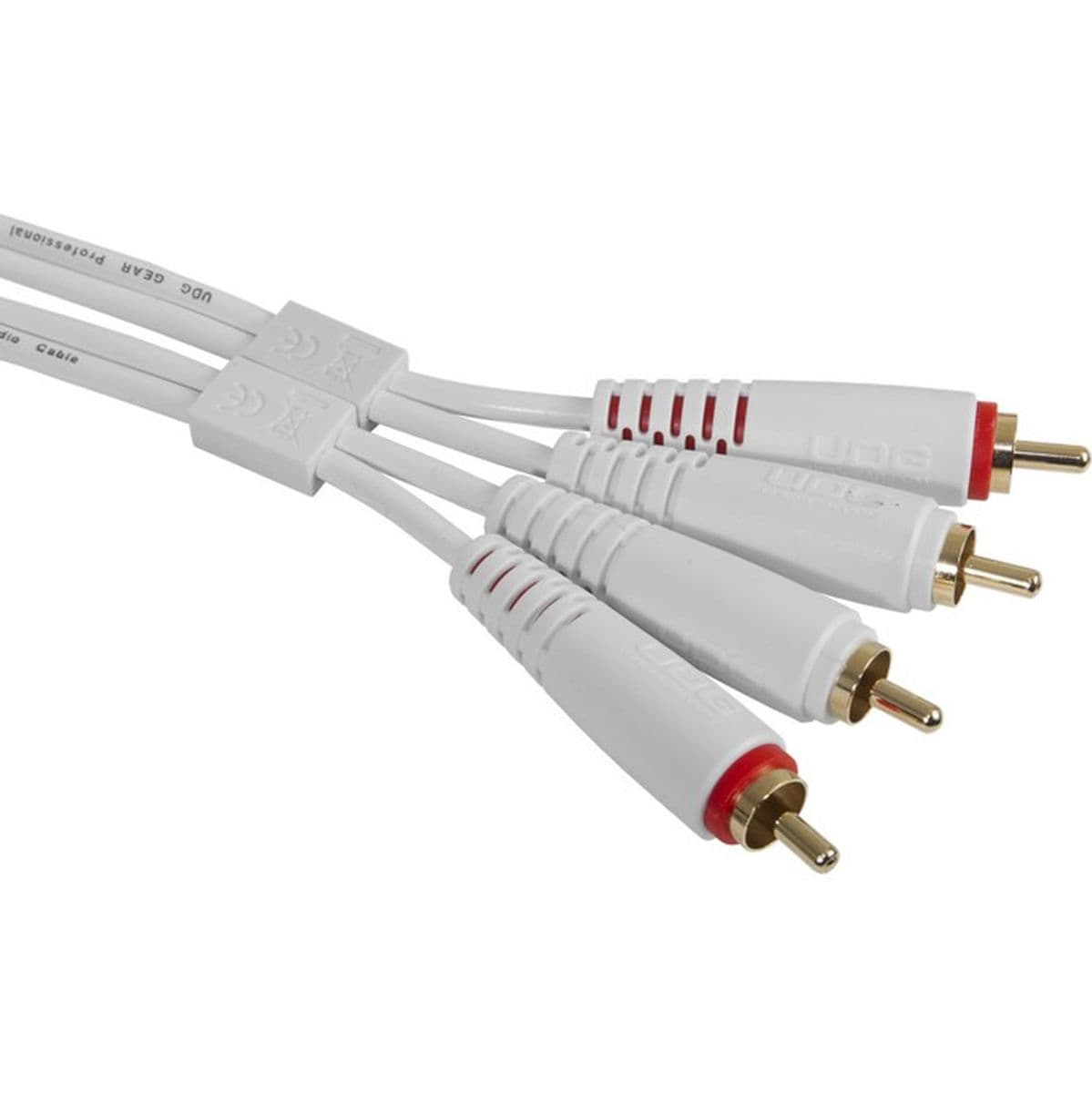 Ultimate Audio Cable Set RCA - RCA White Straight 1.5m — UDG