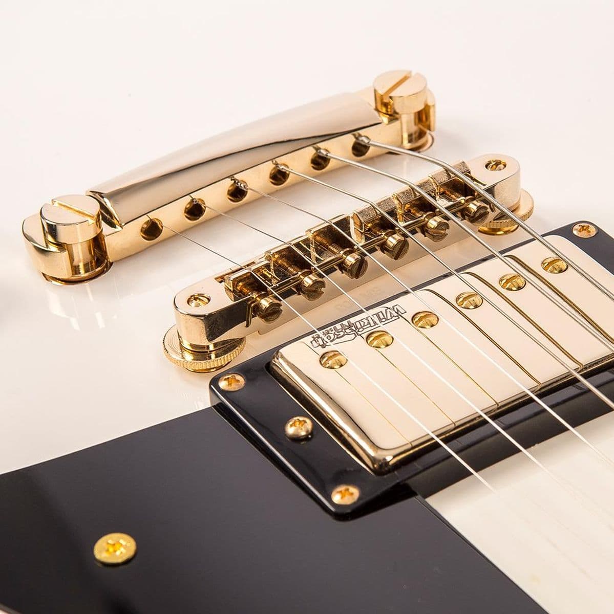 V100 Guitar-Gold HW Arctic White — Vintage