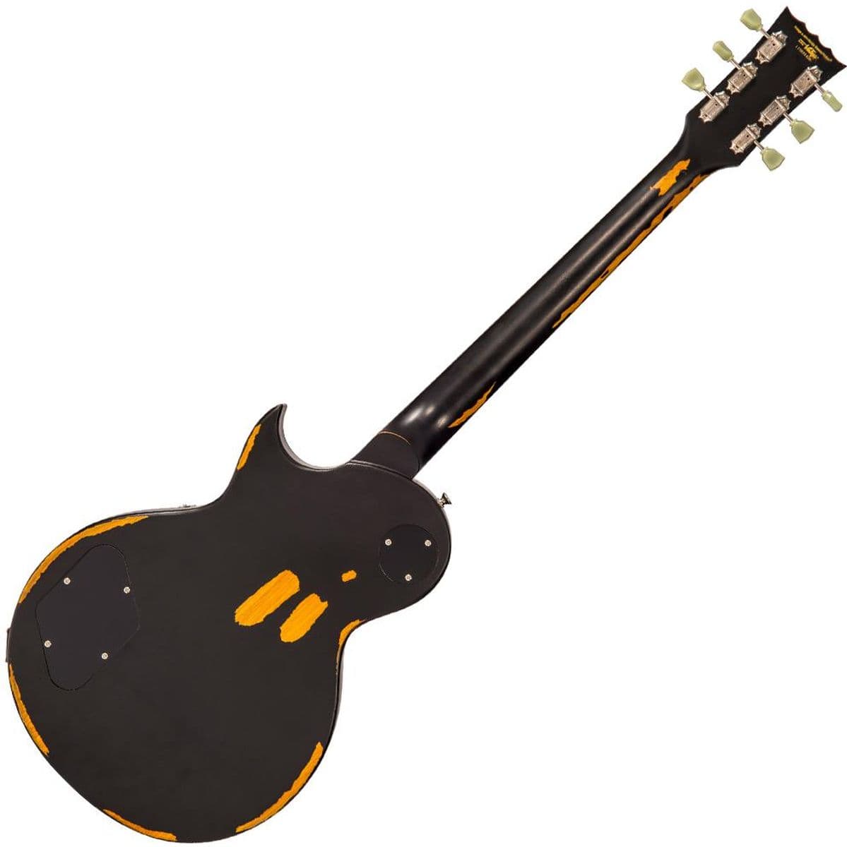 V100 Icon - Distressed Black Over Sunburst — Vintage