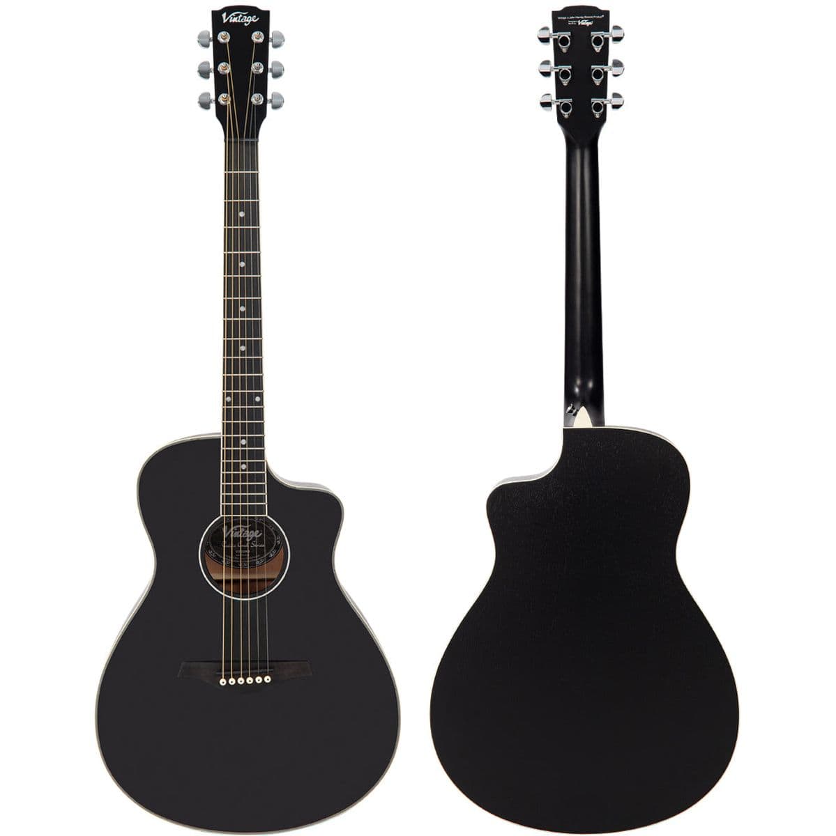 Pacific Coast Series Acoustic Guitar - Midnite Black — Vintage