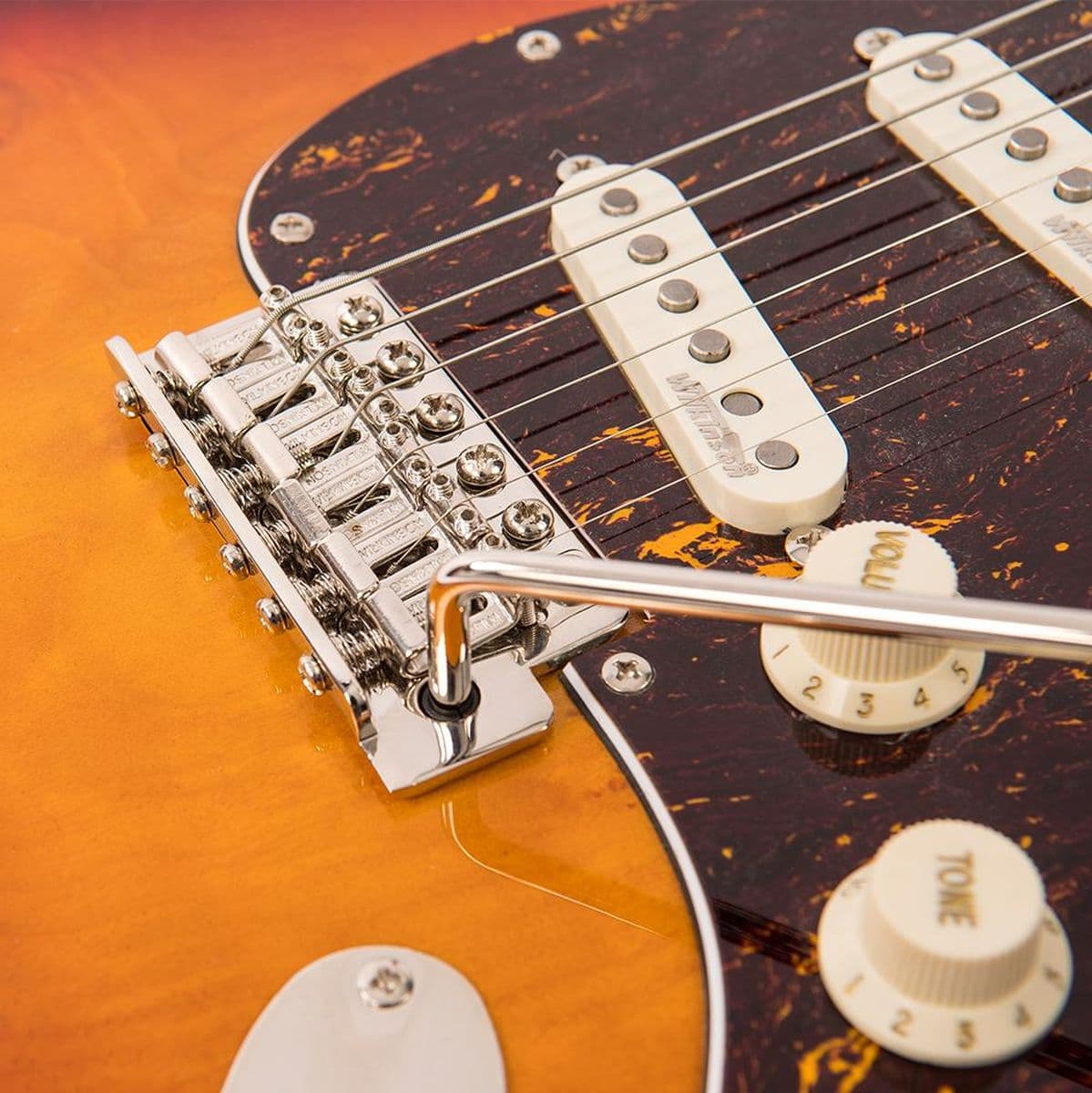 Electric Guitar-Maple Fingerboard - Sunset Sunburst — Vintage