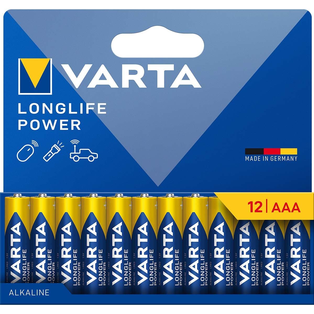Alkaline Battery AAA 1.5 V High Energy 12-pack — Varta