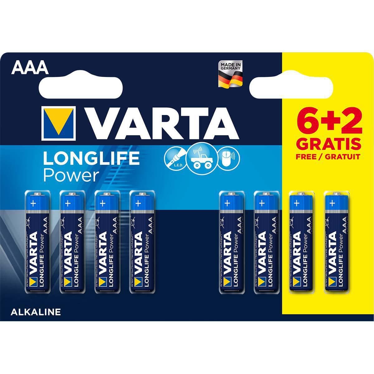 Alkaline Battery AAA 1.5 V High Energy 8-Promotional — Varta