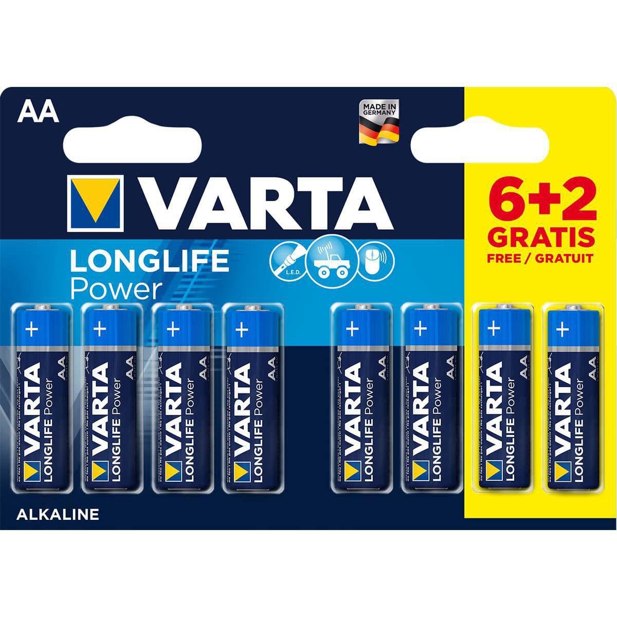 Alkaline Battery AA 1.5 V High Energy 8-Promotional — Varta