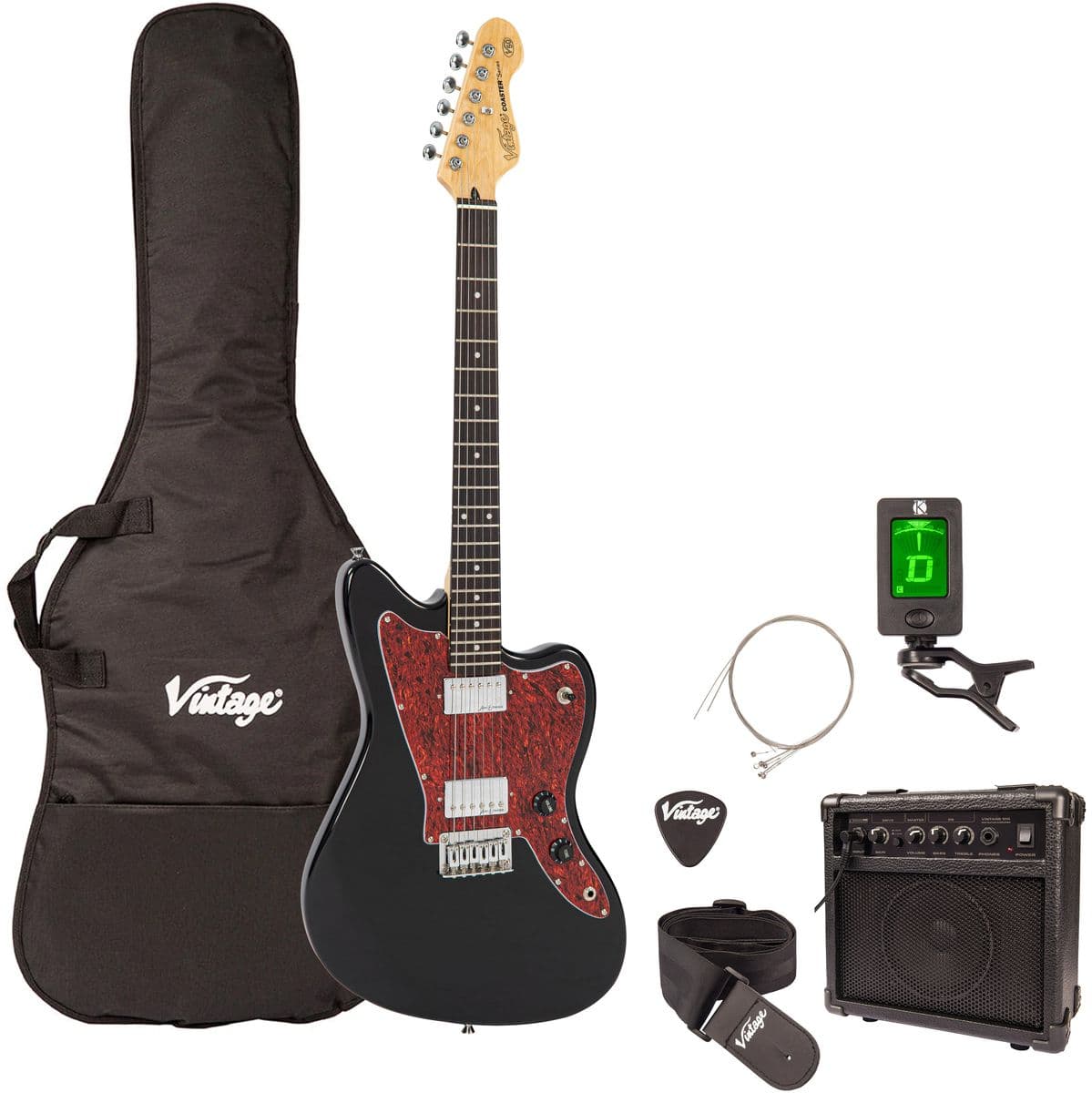 V50 Coaster Electric Guitar Pack - Gloss Black — Vintage