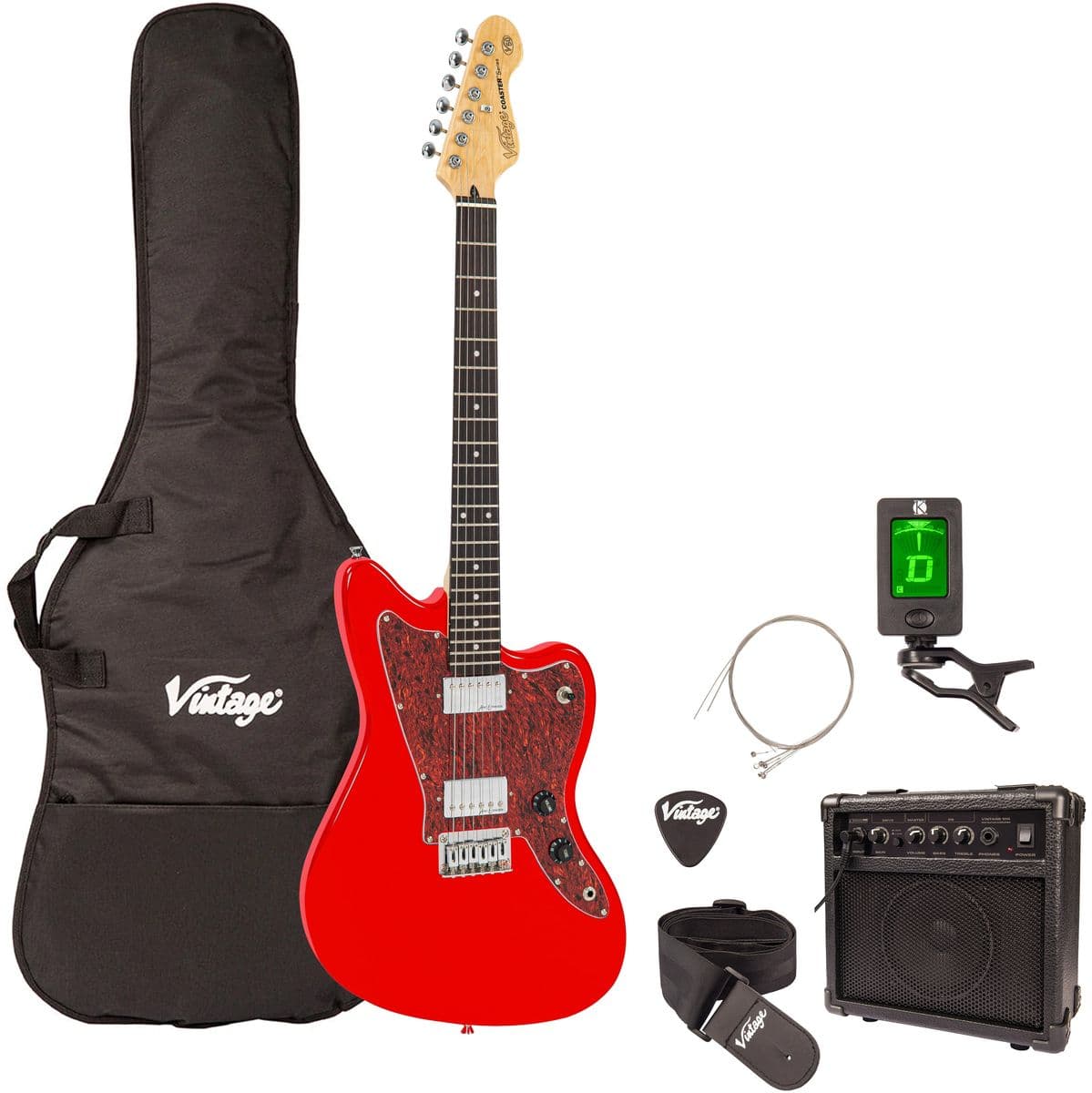 V50 Coaster Electric Guitar Pack - Gloss Red — Vintage
