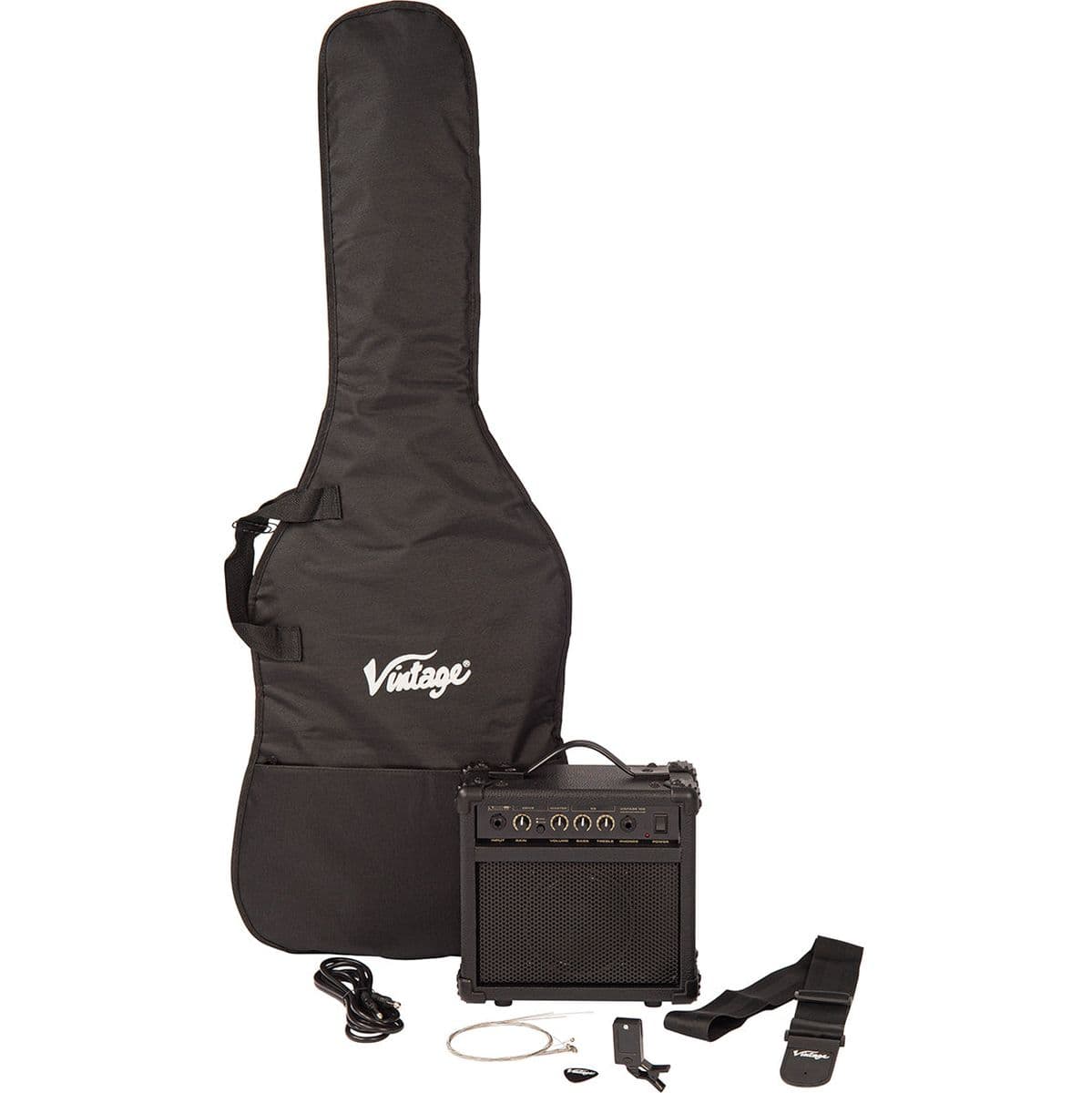 V69 Coaster Electric Guitar Pack - Gloss Black — Vintage