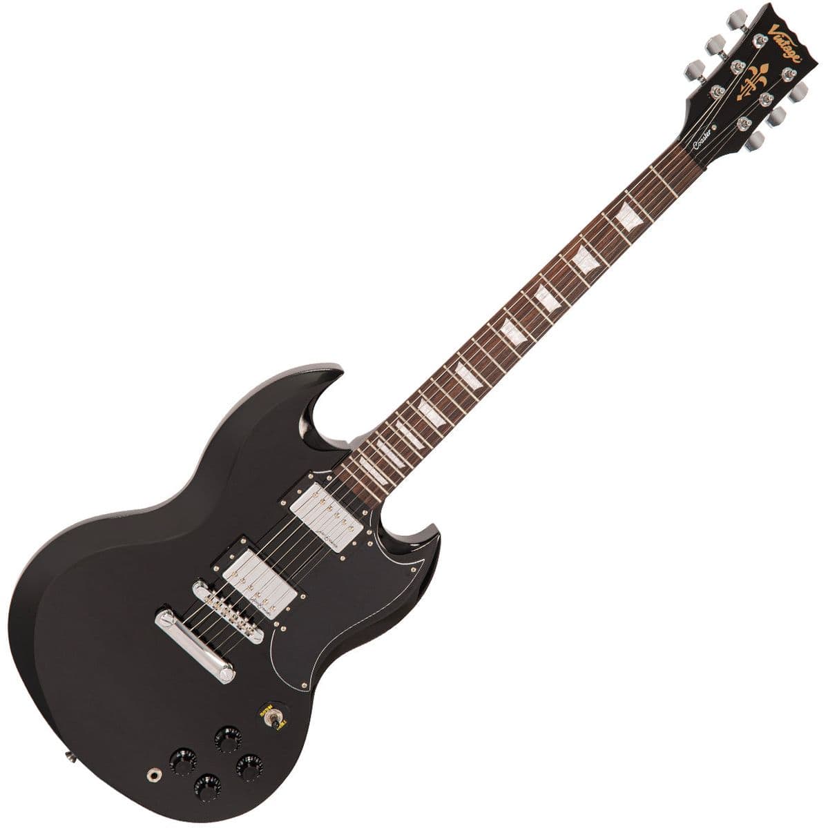 V69 Coaster Electric Guitar Pack - Gloss Black — Vintage