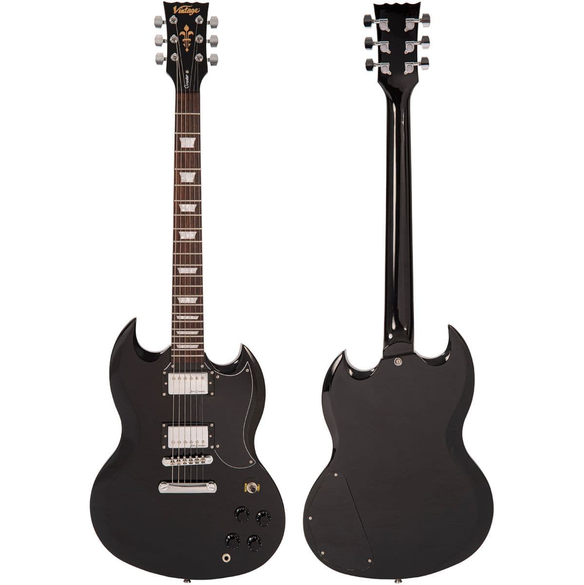 V69 Coaster Electric Guitar Pack - Gloss Black — Vintage