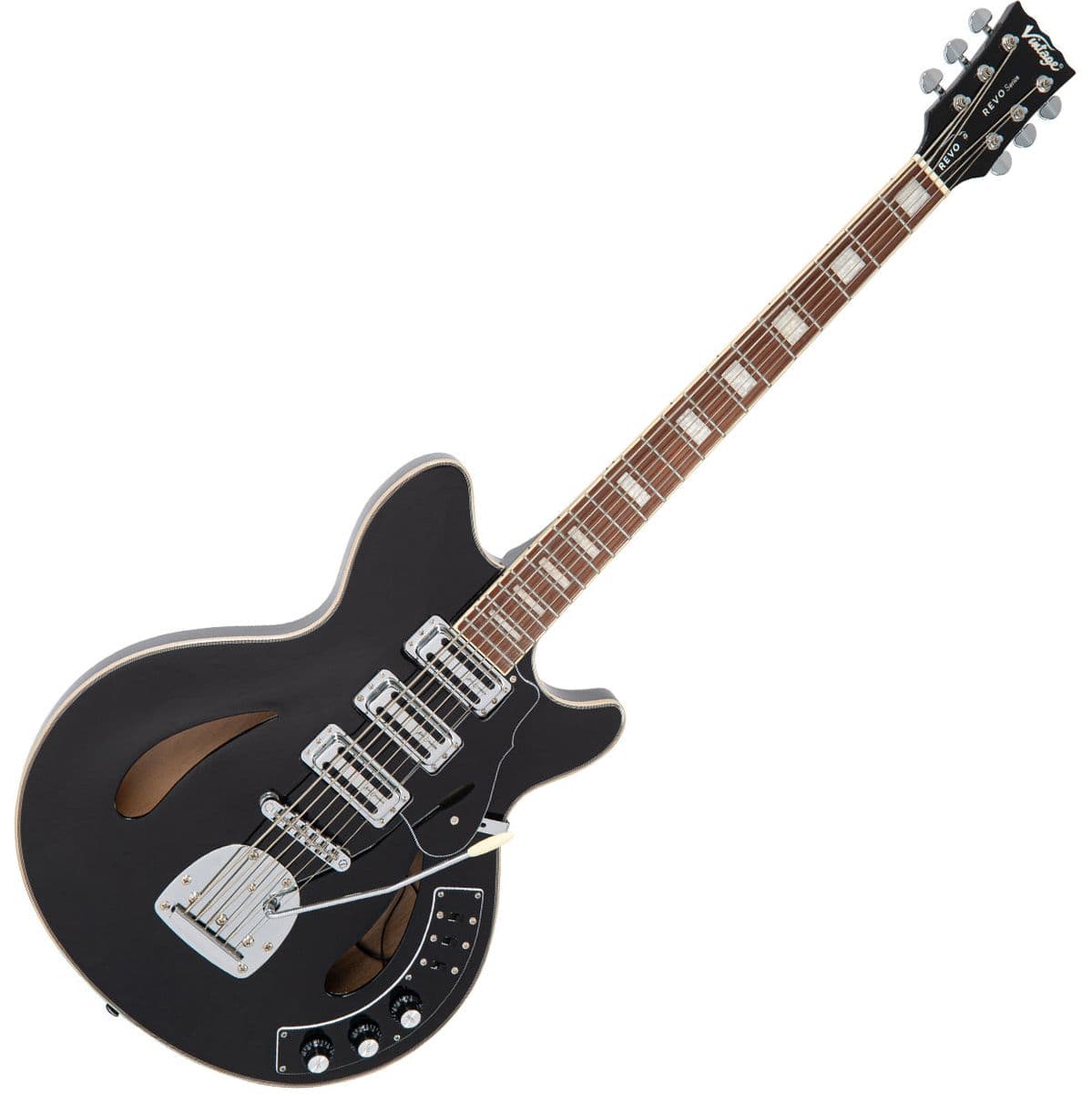 Revo Series Custom Supreme Baritone Guitar - Boulevard Black — Vintage