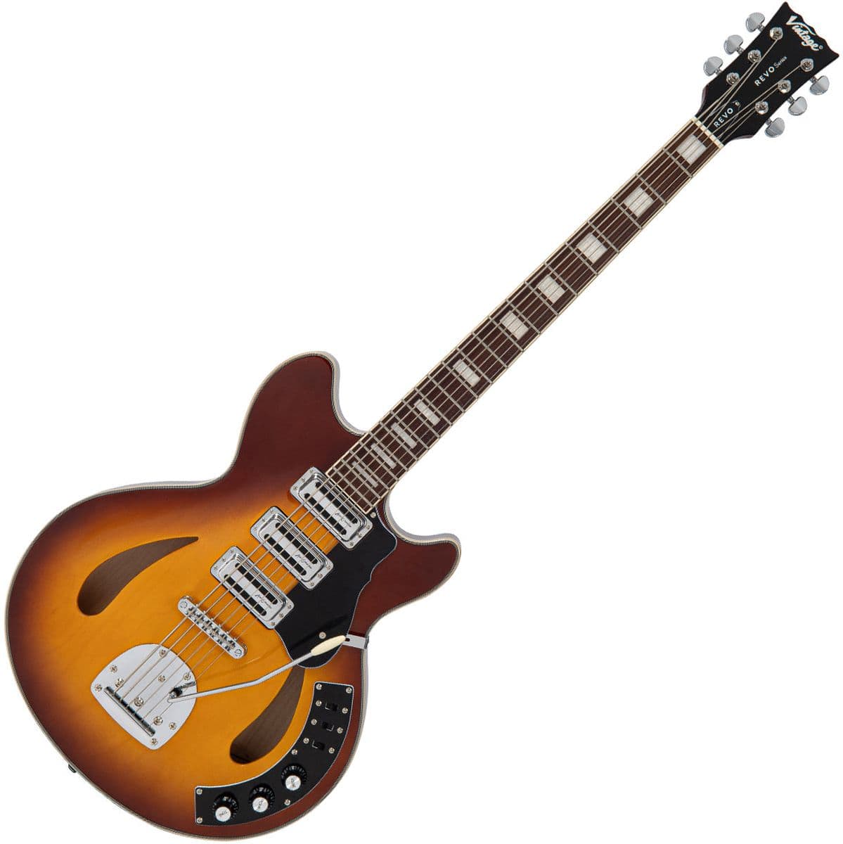 Revo Series Custom Supreme Baritone Guitar - Tobacco Sunburst — Vintage