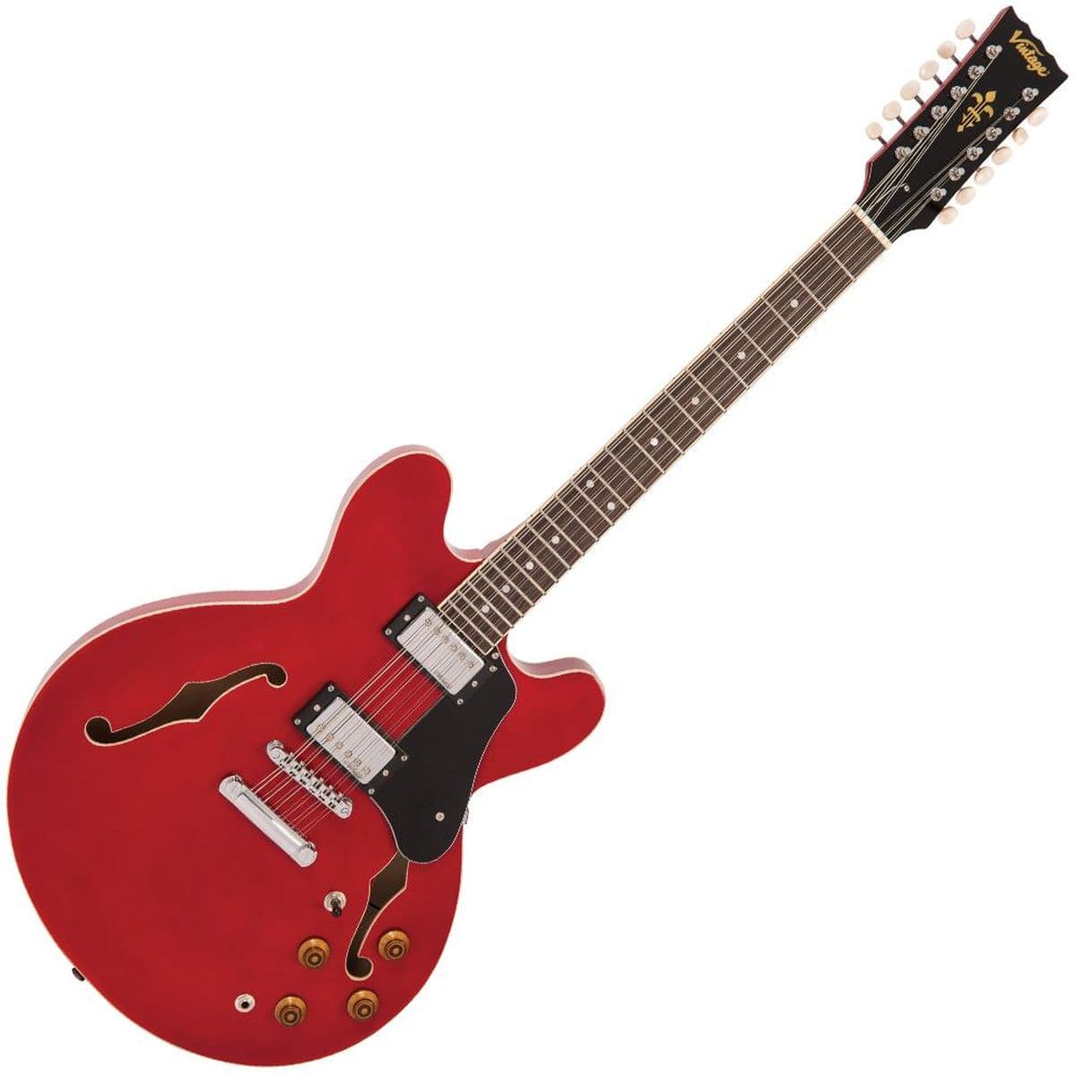 Semi-Acoustic 12 String Guitar - Cherry Red — Vintage