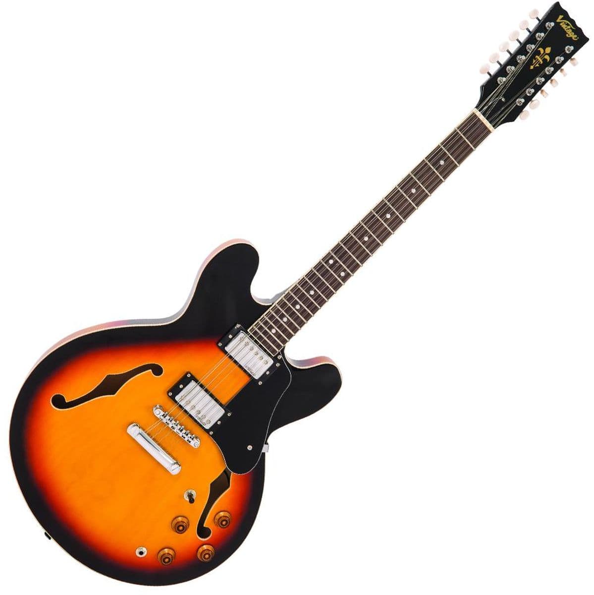 Semi-Acoustic 12 String Guitar - Sunburst — Vintage