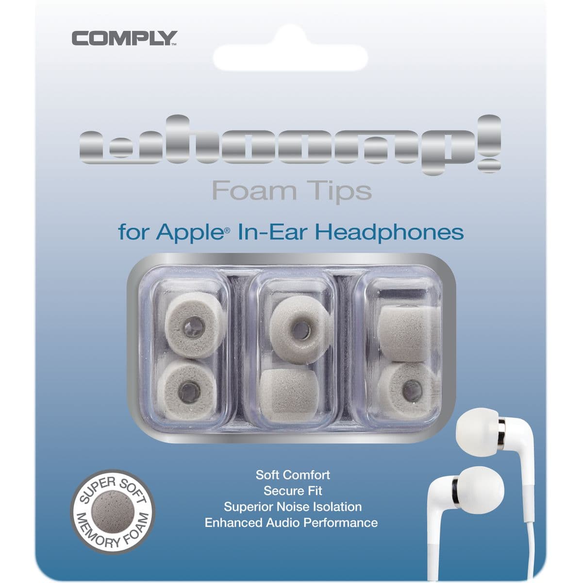 Whoomp Foam Tips Platinum M — Comply