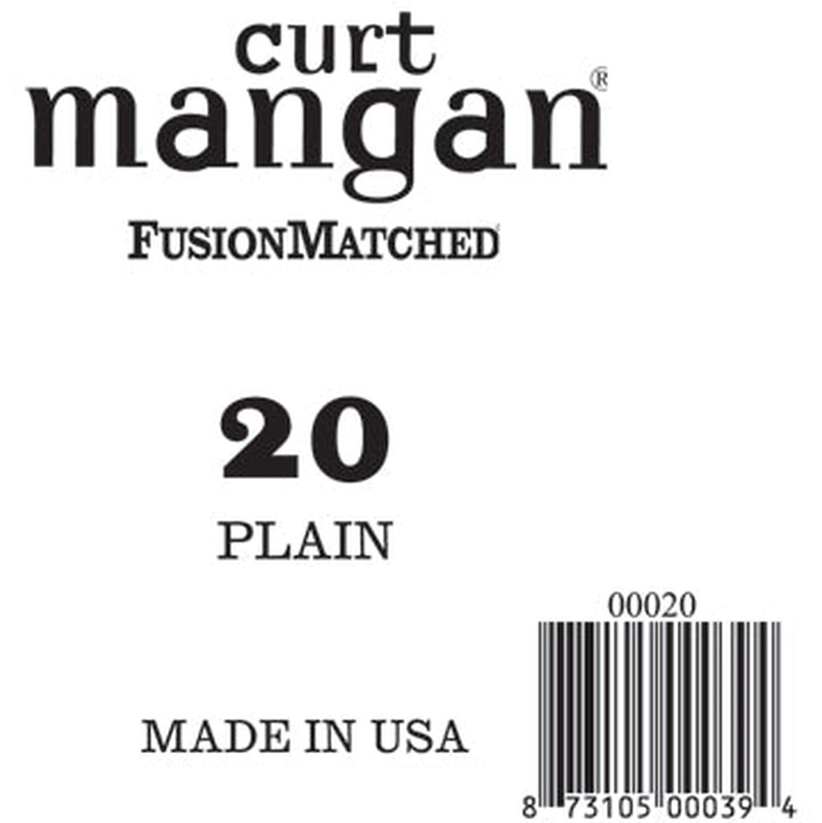 Guitar Plain Strings Piece 20 Ball End — Curt Mangan