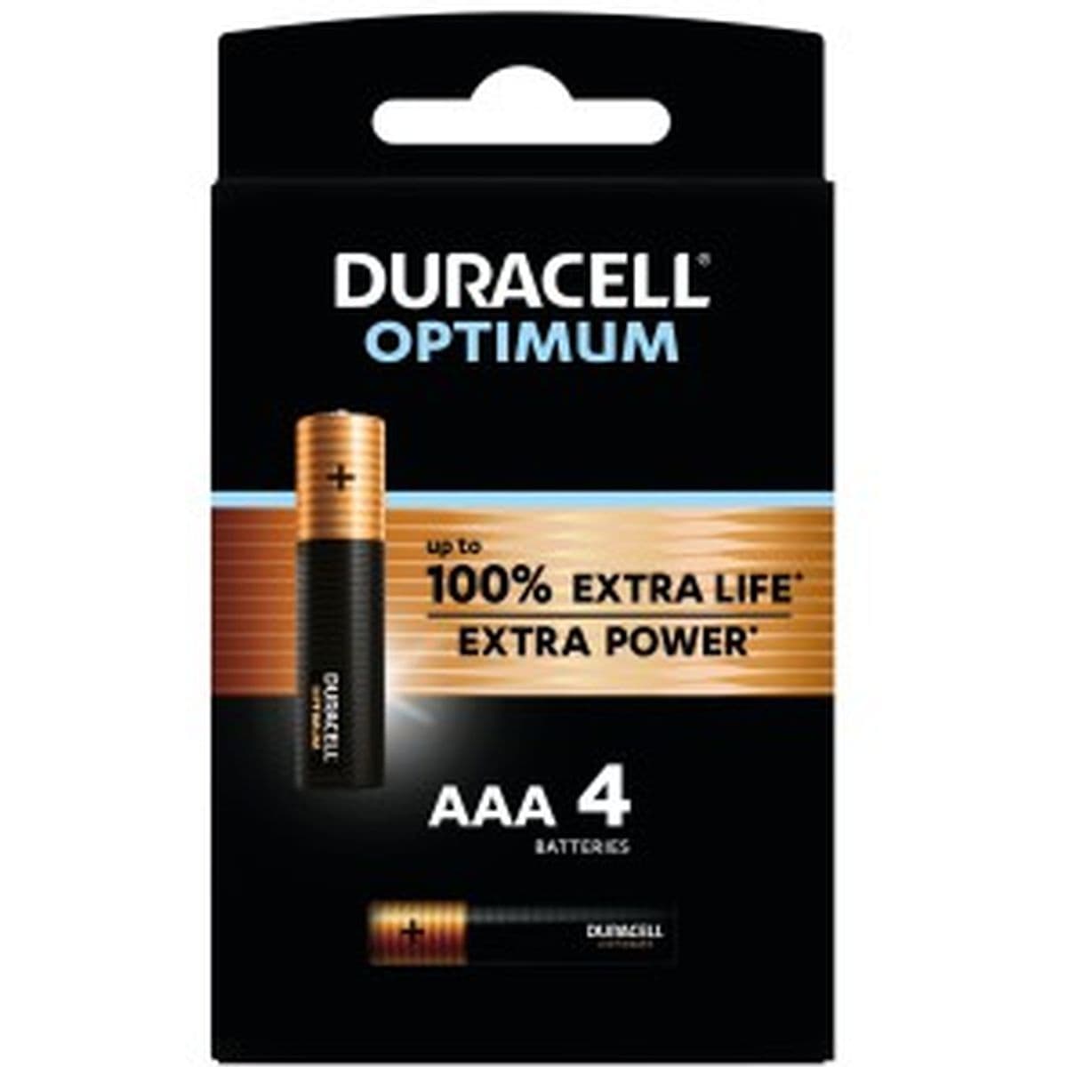 Alkaline Battery Optimum AAA 4 Pack — Duracell