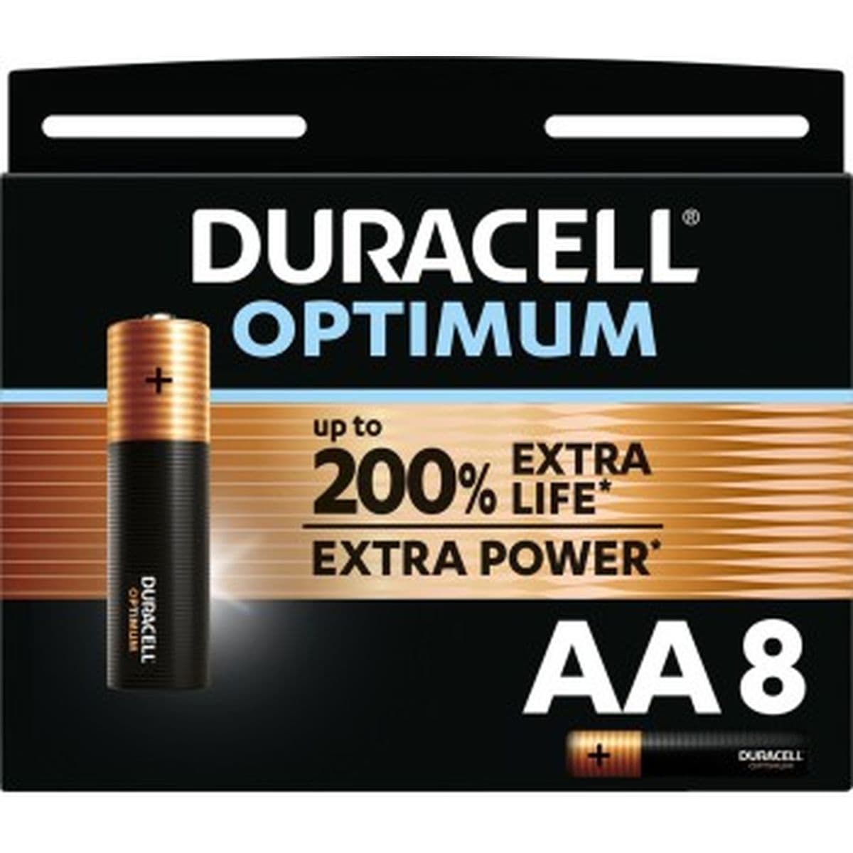 Alkaline Optimum Battery AA 8 Pack — Duracell