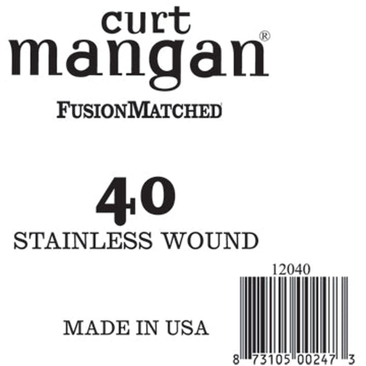 Guitar Stainless Steel 12040 40 Wound Ball End — Curt Mangan
