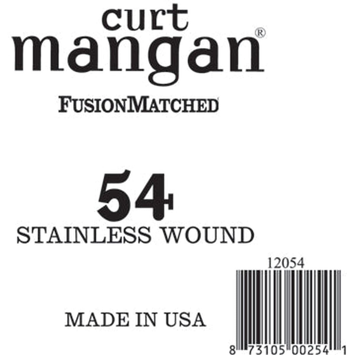 Guitar Stainless Steel 12054 54 Wound Ball End — Curt Mangan