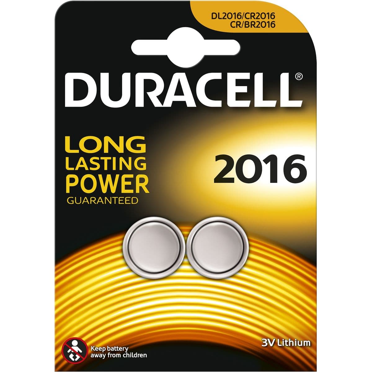 Battery Lithium 2016 2-PAK VE=10 — Duracell