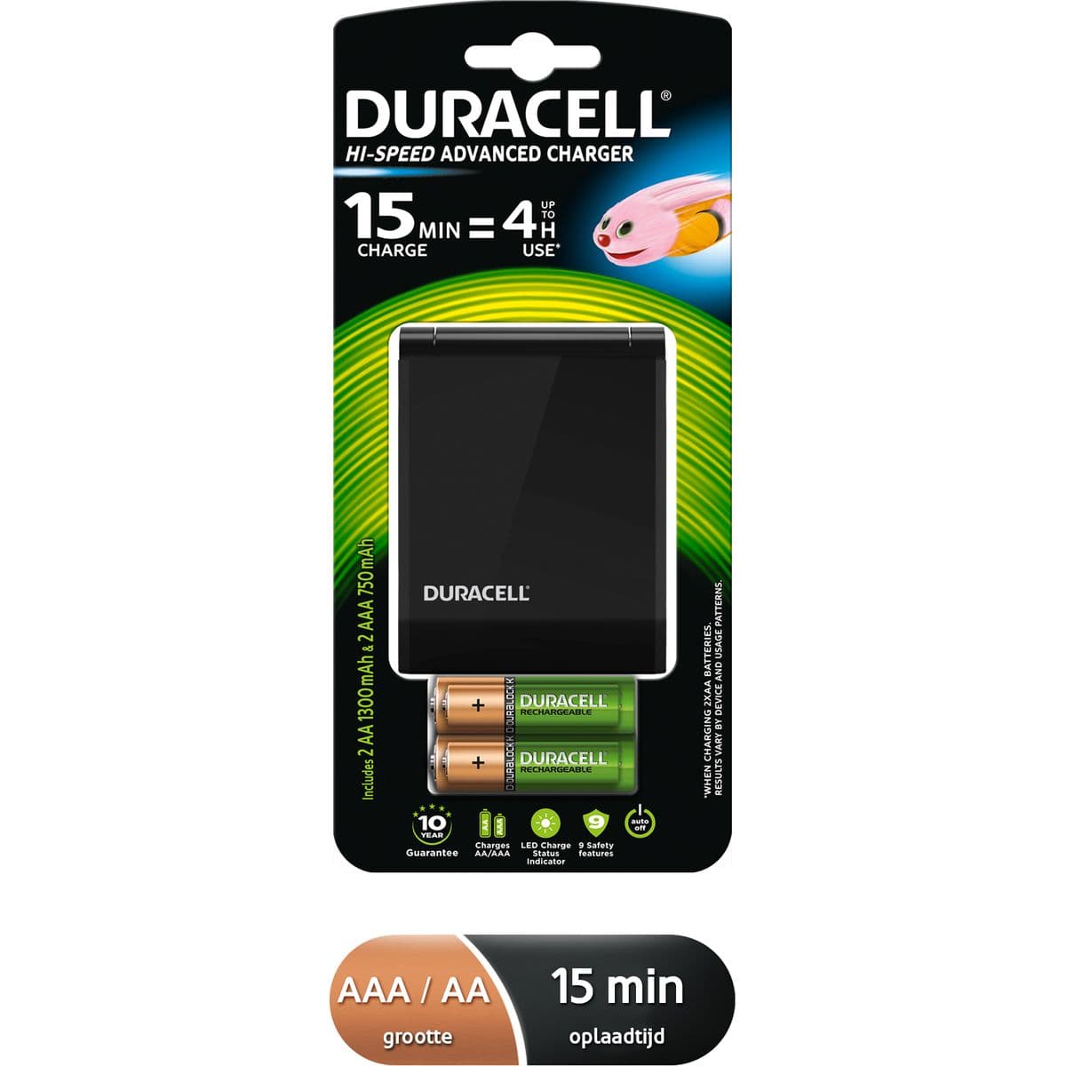 CEF27 Battery Charger + 2X AA And + 2X AAA — Duracell