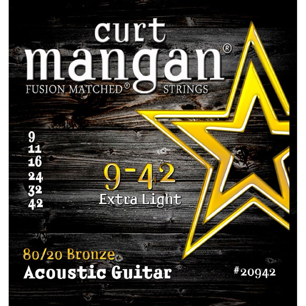 Guitar 80/20 Bronze (Acoustic) Set 20942 9-42 Extra Light — Curt Mangan