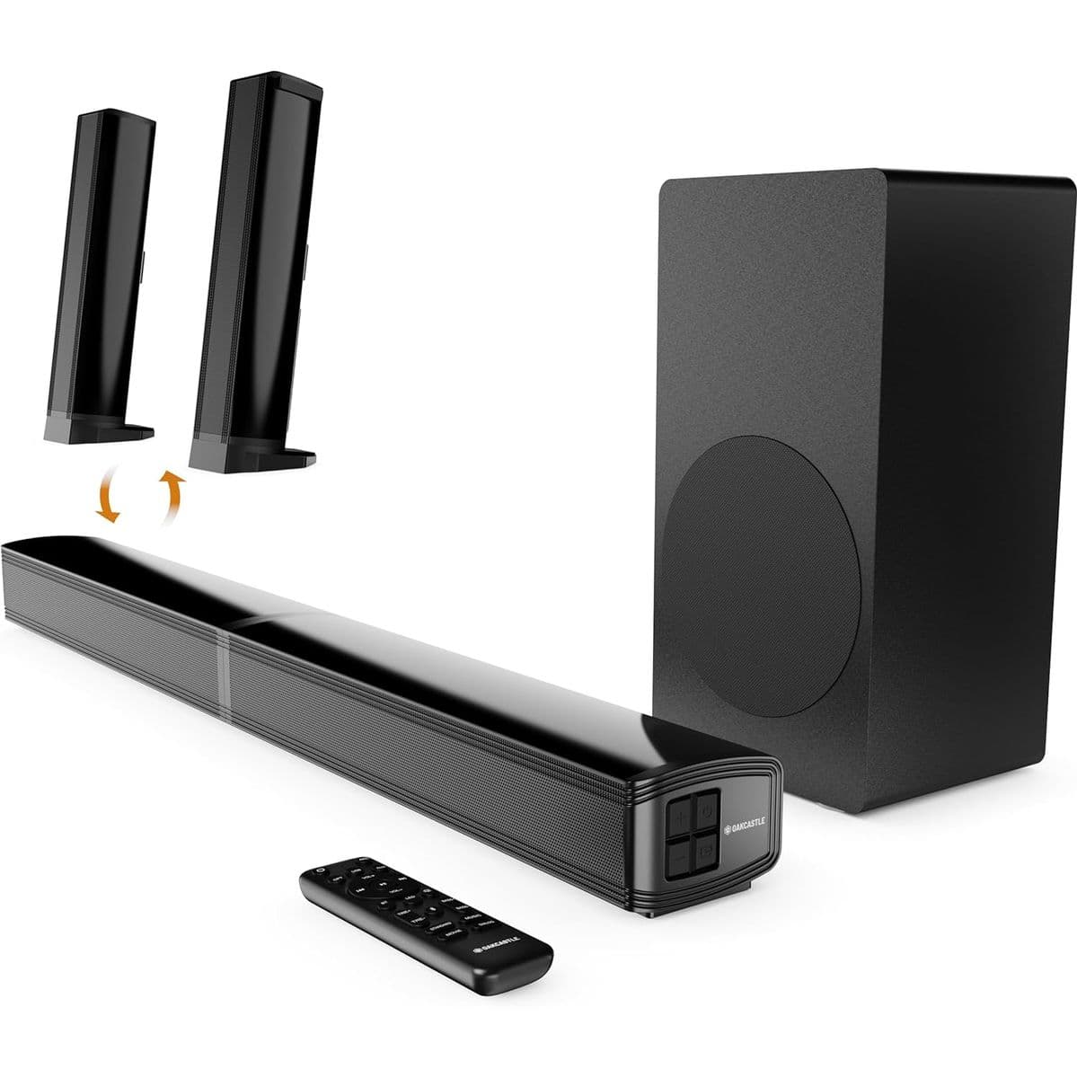 SB80 Xtra Bluetooth Split Soundbar + Subwoofer - Black — Oakcastle