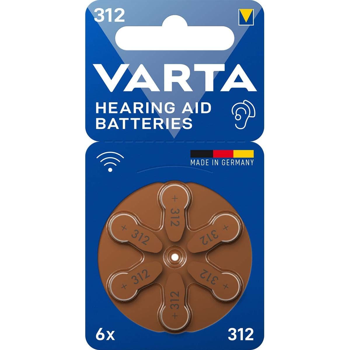 Zinc-Air Battery PR41 | 1.45 V DC | 6-BLISTER | Gehoorapparaat | Brown — Varta