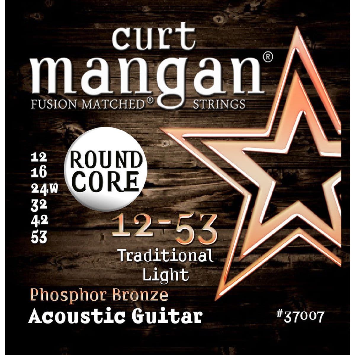 Guitar Phosphor Bronze Set 37007 12-53 Round Core — Curt Mangan