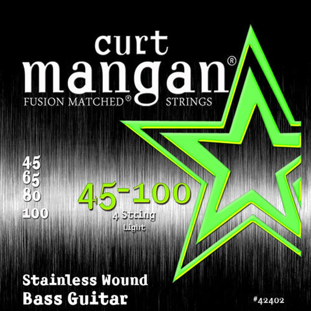 Stainless Steel Bass 42402 (Set) 45-100 Wound Light 100 Set — Curt Mangan