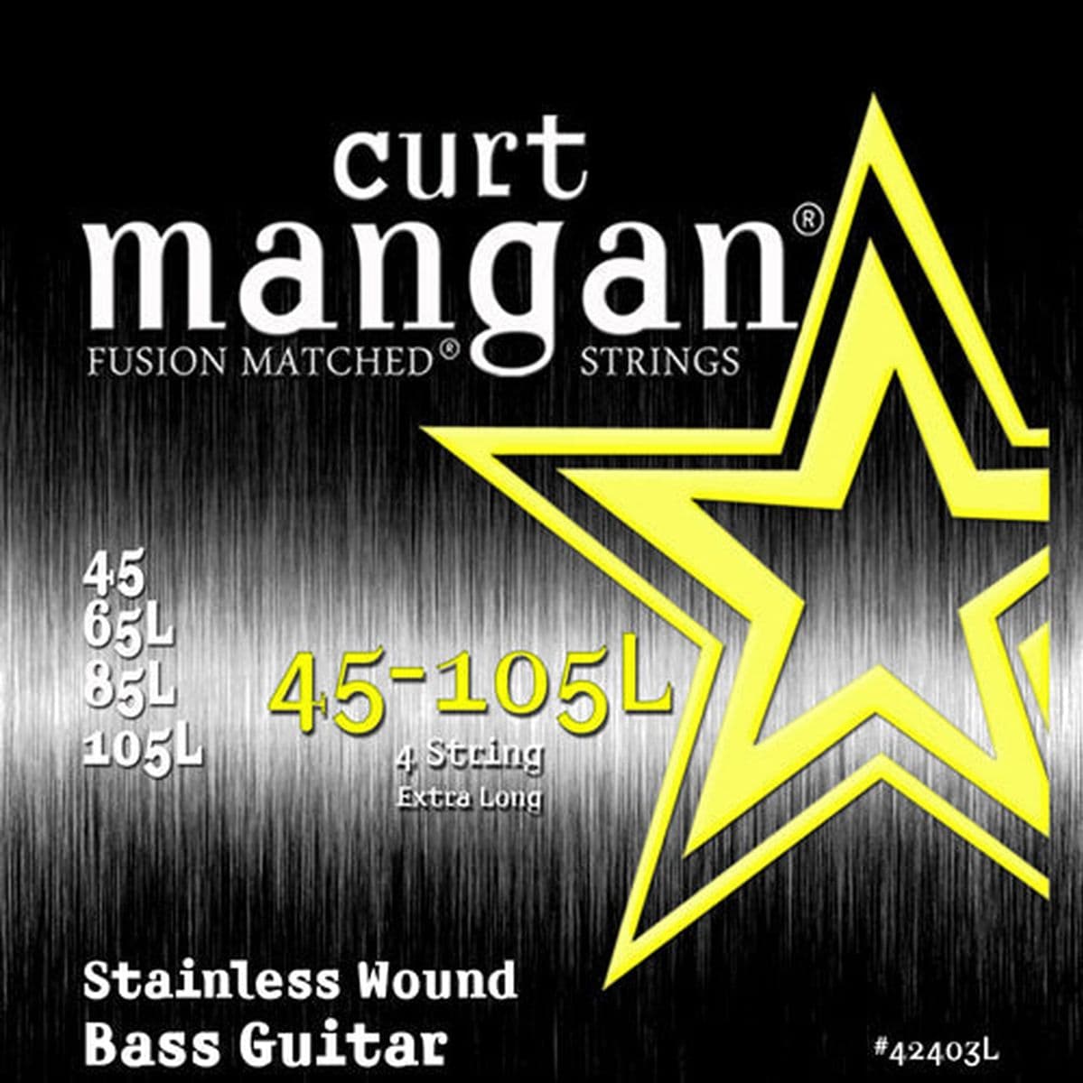 Stainless Steel Bass 42403l (Set) 45-105 Extra Long — Curt Mangan