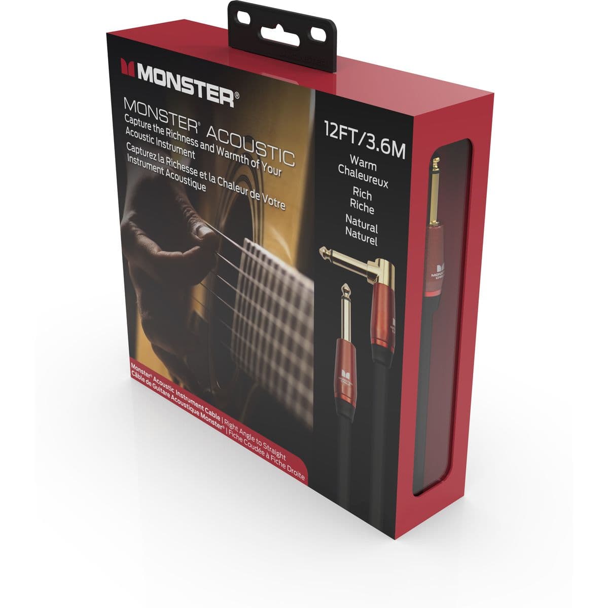 Acoustic Instrument 12 FT/3.6M Right Angle To Straight - Monster — Monster Cable