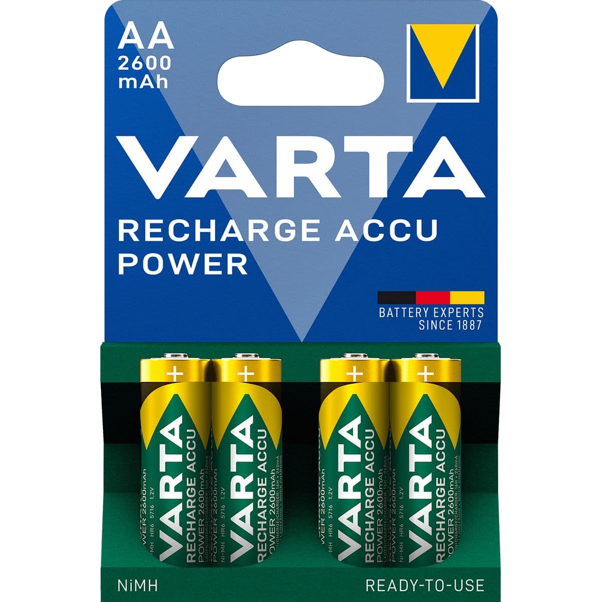 READY2 Use 2600 MA 5716 4PAK — Varta