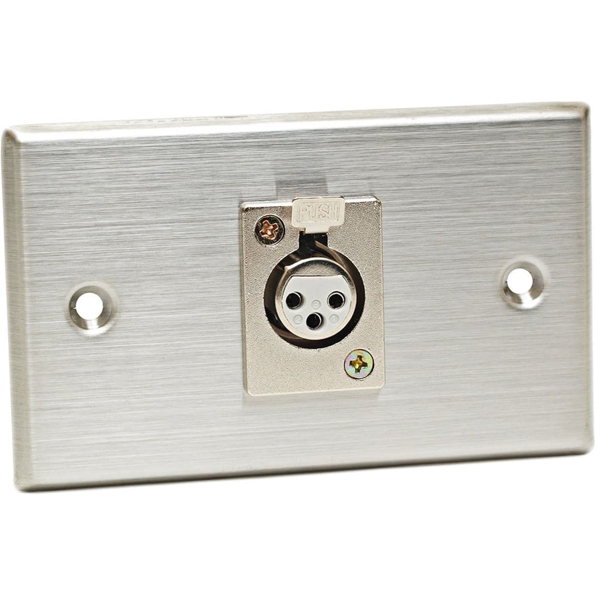 Single Gang Stainless Plate w/ XLR-F — CAD