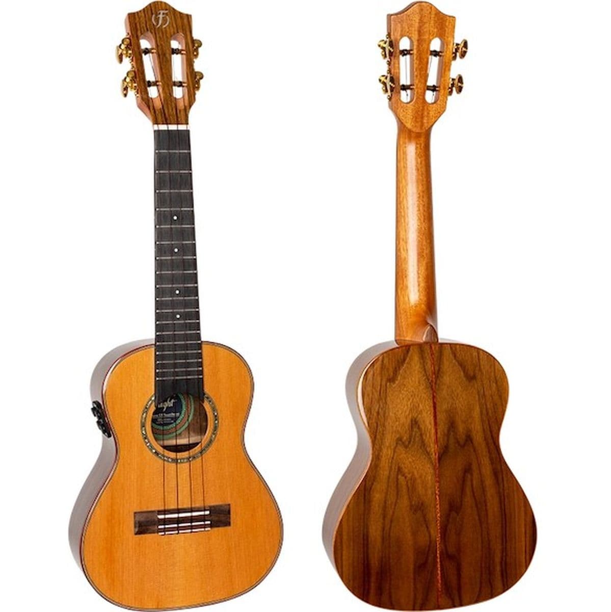 Diana Ce Soundwave EL-AC Solid Top Ced/Walnut Concert Uke — Flight Ukuleles