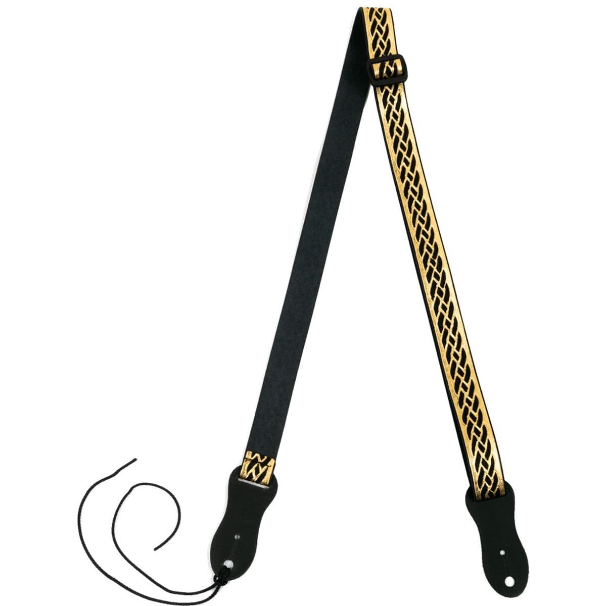S47 Black Gold Uke Nubuck Strap EU Handmade B Gold — Flight Ukuleles