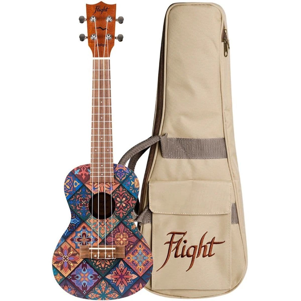 AUC-33 Fusion Concert Uke Sapele Fusion — Flight Ukuleles