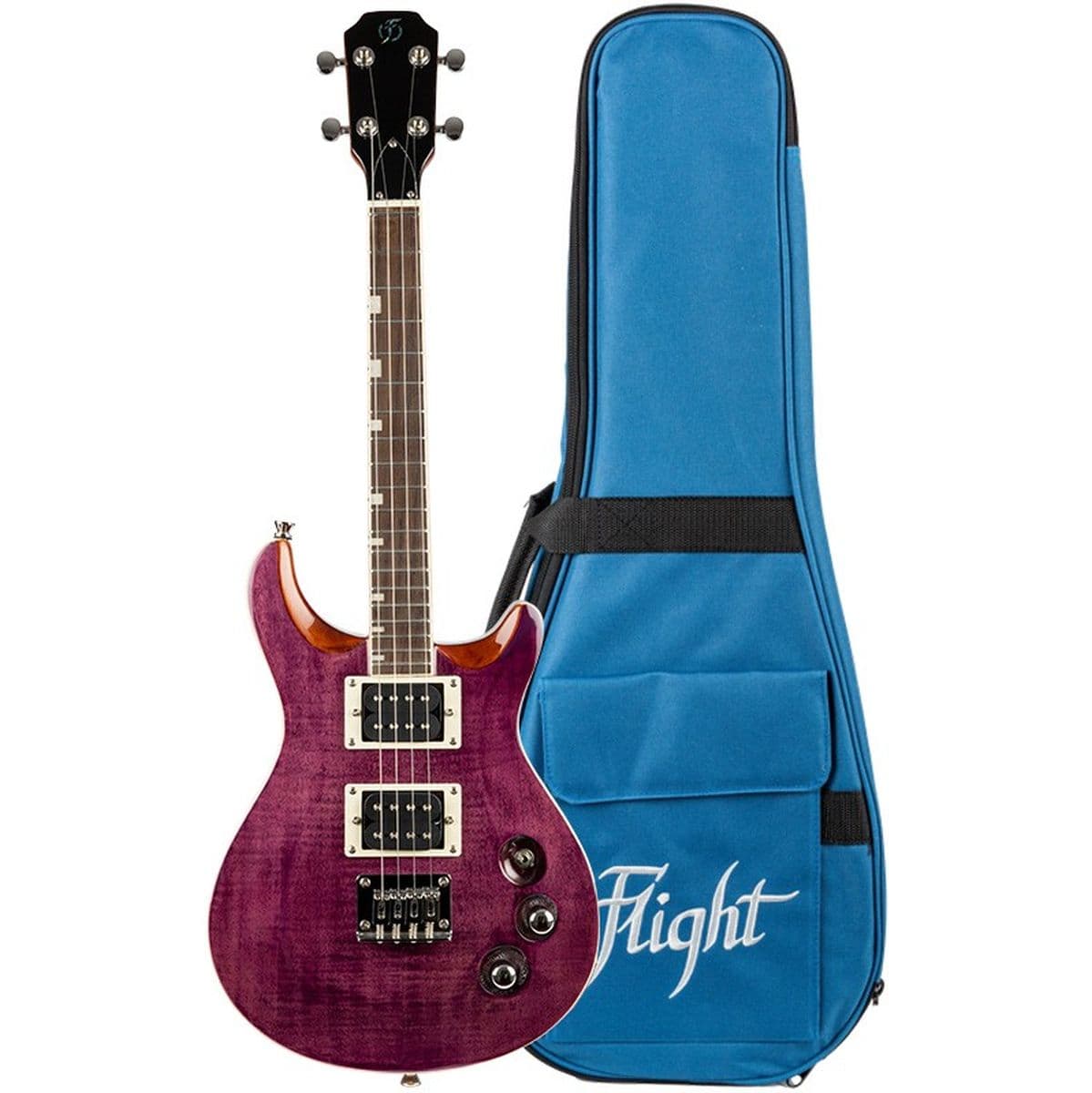 Vanguard Tenor TPP DC-Electric Tenor Uke TR Purple — Flight Ukuleles