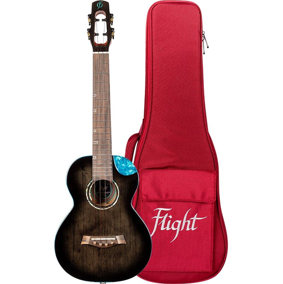 Nighthawk Tenor EQ-A Solid Spruce Mahogany Tenor Uke Stain — Flight Ukuleles