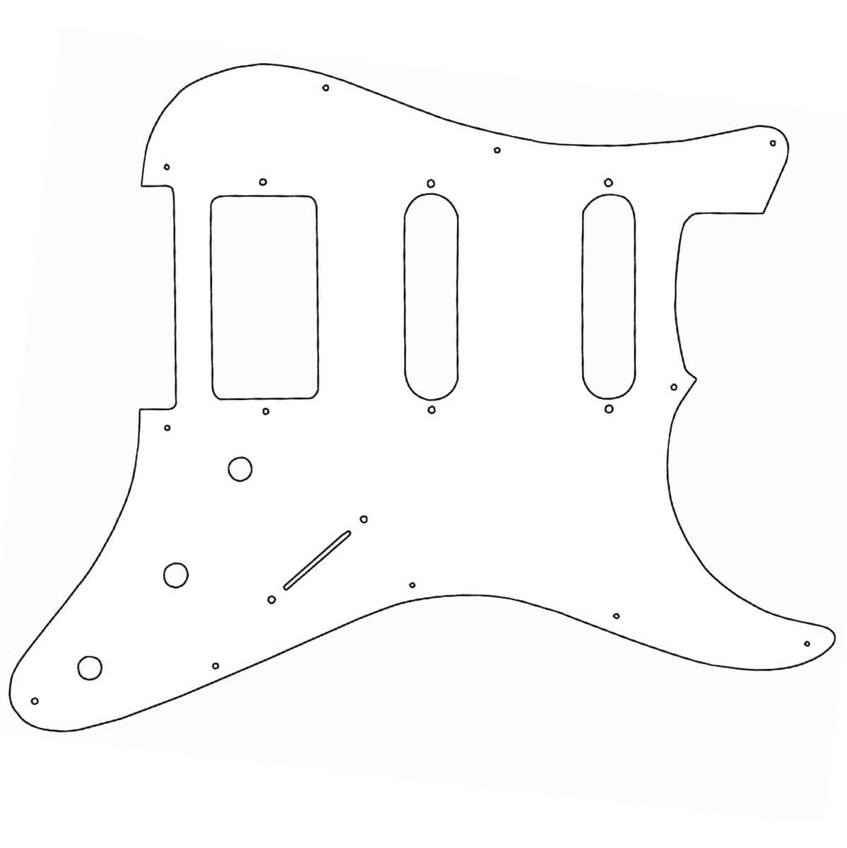Scratchplate For Hbucker-White — Guitar Tech