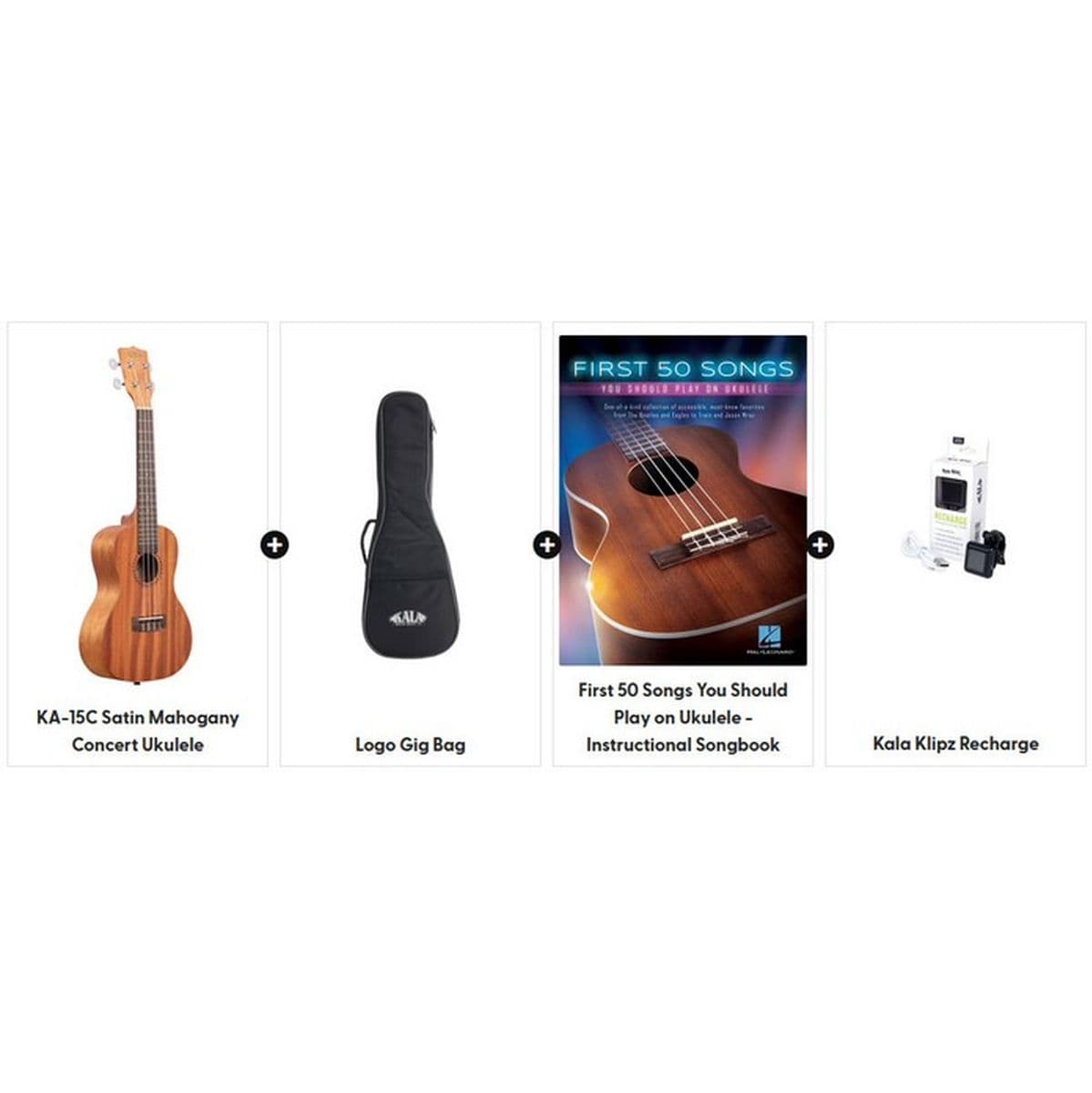 KA-15C Satin Mahogany Concert Ukulele Bundle — Kala