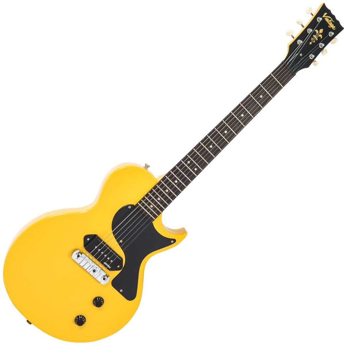 V120 Electric Guitar-Single Cut - TV Yellow — Vintage