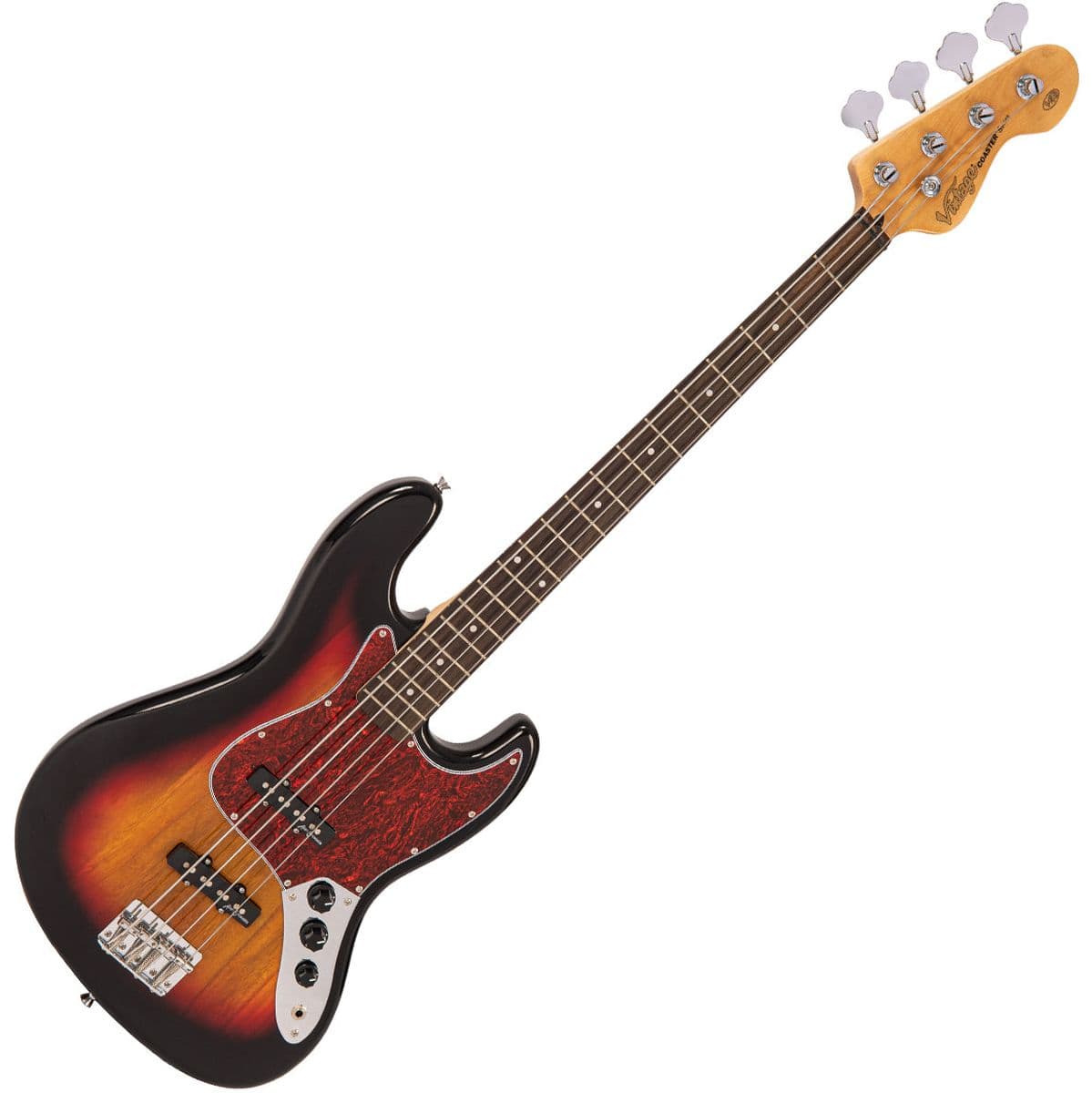 V49 Coaster Series Bass Guitar - 3 Tone Sunburst — Vintage